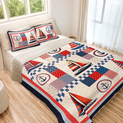 Shineful All Season Quilt 3-Piece Set - Sail Into Comfort