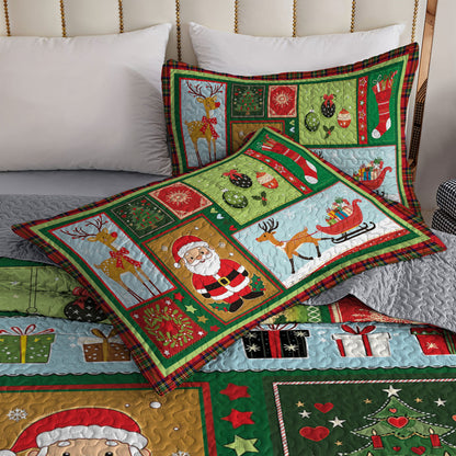 Shineful All Season Quilt 3-Piece Set Santa's Warm Wishes