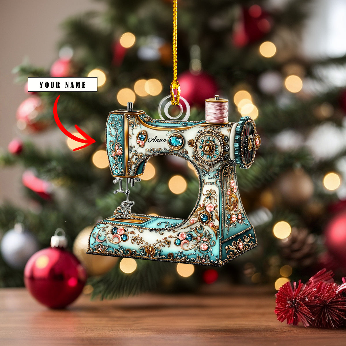 Shineful 2D Acrylic Ornament Personalized Sewing Machine