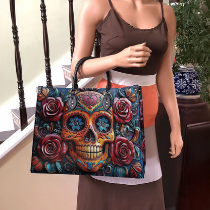 Shineful Leather Bag Vivid Skull and Roses