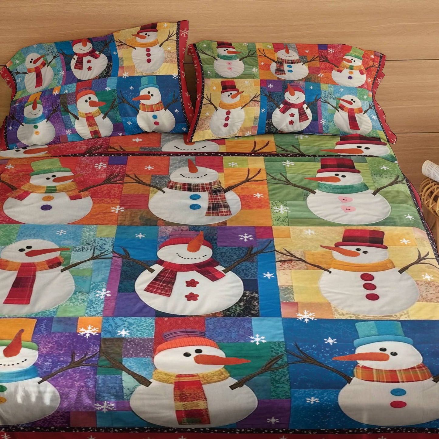 Shineful 4-Piece Bed Sheet Set First Snow