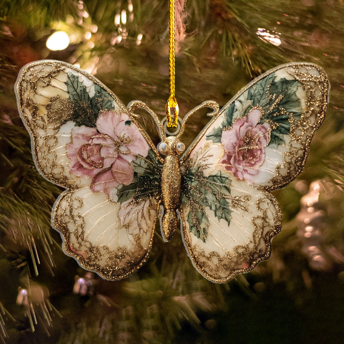 Shineful Acrylic Ornament Floral Butterfly