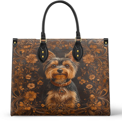 Shineful Leather Bag Timeless Yorkie Charm