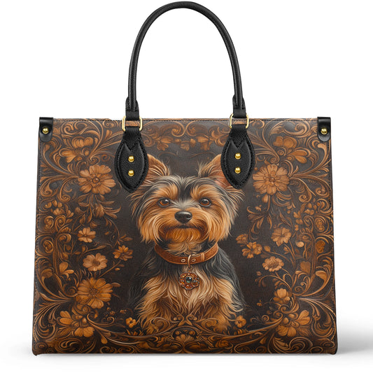 Shineful Leather Bag Timeless Yorkie Charm