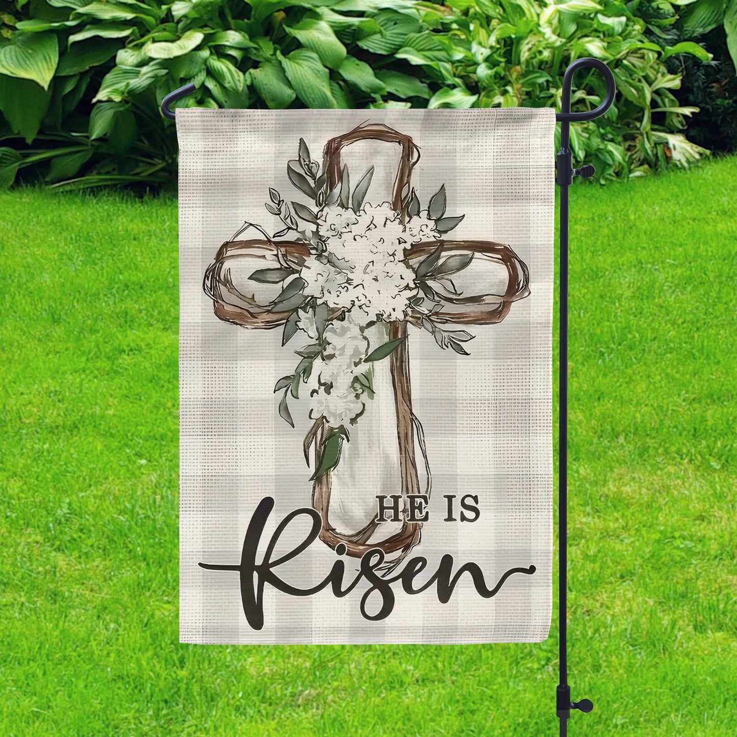 Shineful Garden Flag 12" x 18" Floral Faith Easter