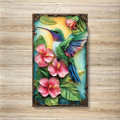 Shineful 2D Metal Sign Sparkle Humming Bird