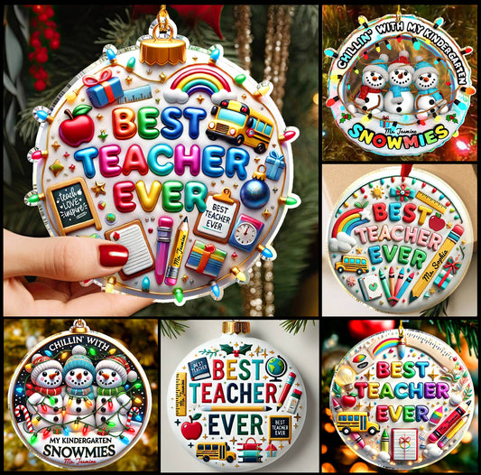 Shineful Acrylic Ornament Personalized Happy Christmas Teacher