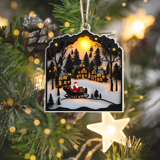 Shineful 2D Acrylic Ornament Santa's Twilight Journey