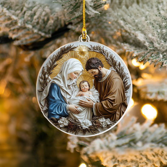 Shineful 2D Acrylic Ornament - Holy Family Nativity Christmas