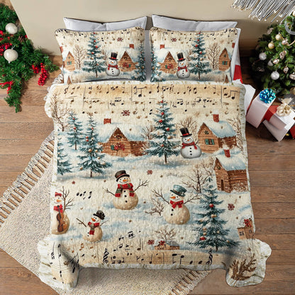 Shineful All Season Quilt 3-Piece Set Snow Melody