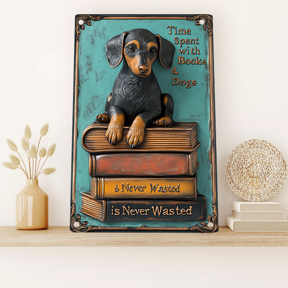 Shineful 2D Metal Sign Book Pup