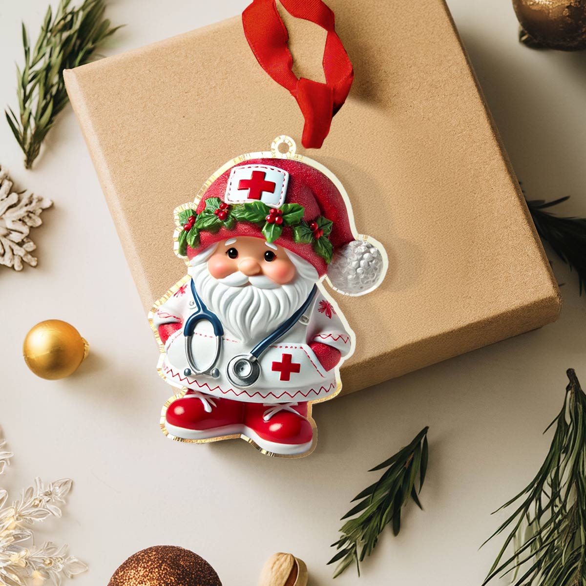 Shineful Acrylic Ornament Happy Christmas Nurse