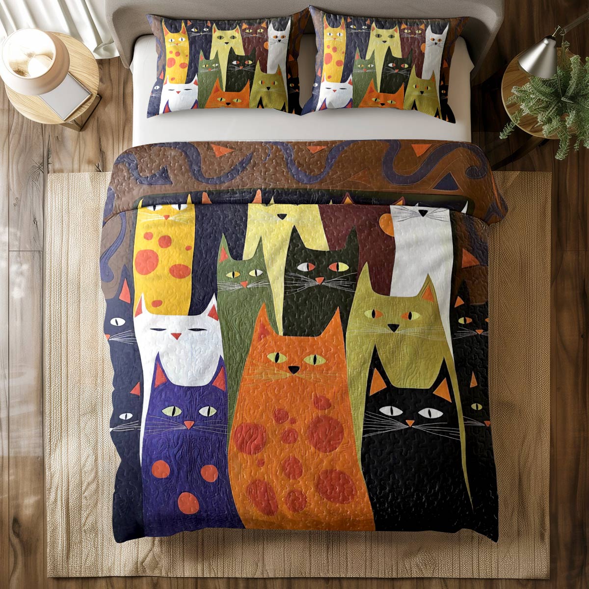 Shineful All Season Quilt 3-Piece Set Purrfectly Cozy