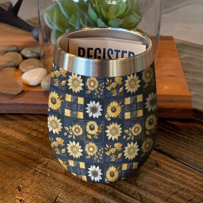 Shineful Wine Tumbler Inelegance Sunflowers