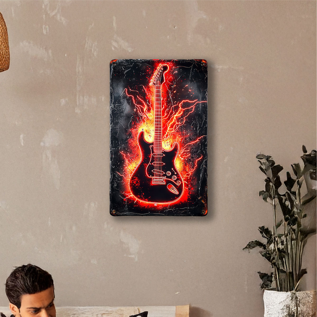 Shineful 2D Metal Sign - Electrify Guitar Metal Sign