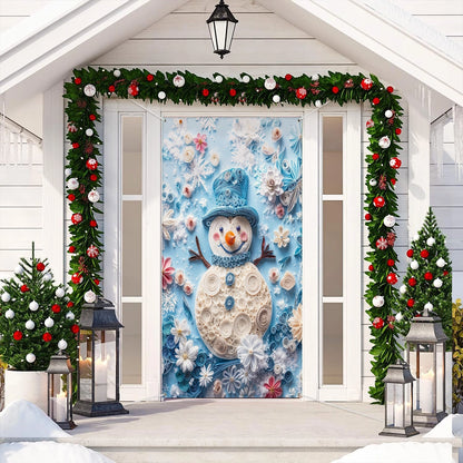 Shineful Door Cover - Happy Snowman