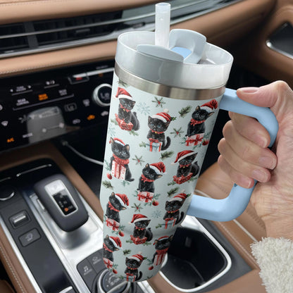 Shineful Tumbler Christmas Cat Cheer