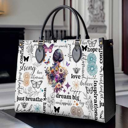 Shineful Leather Bag Butterfly Daily Affirmation