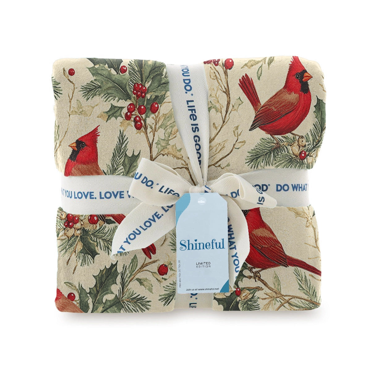 Shineful Fleece Blanket Winter Cardinal Harmony