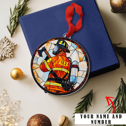 Shineful Acrylic Ornament Personalized  Firefighter's Holiday Cheer