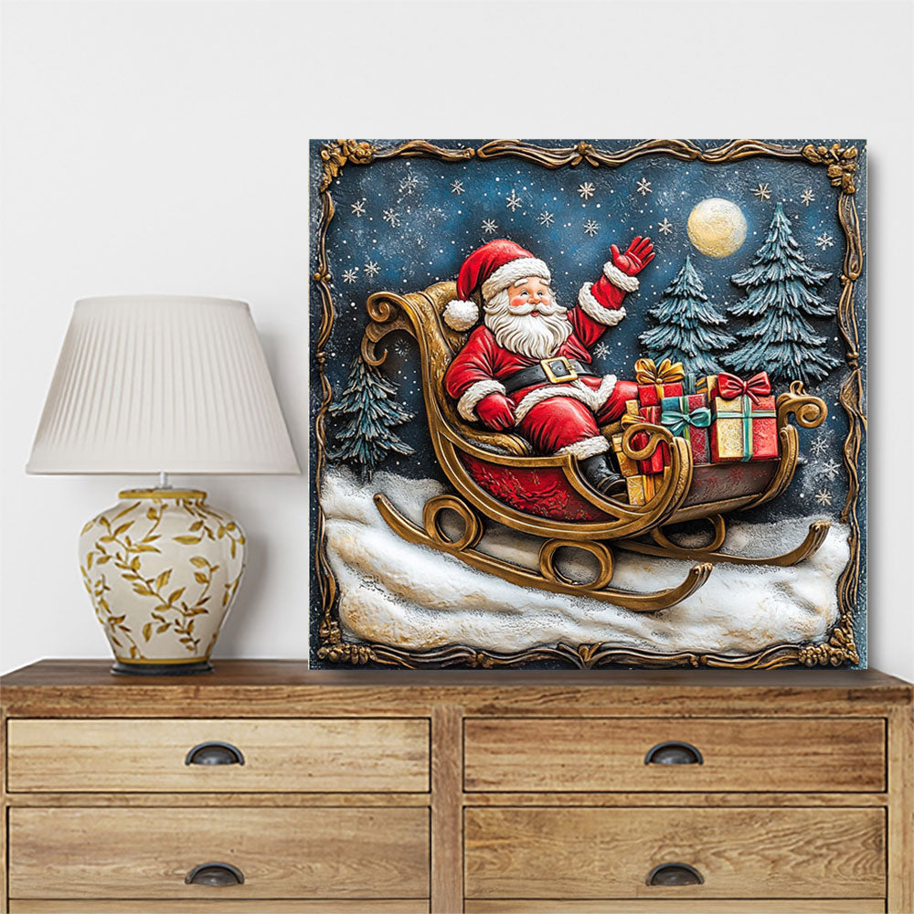 Shineful 2D Metal Sign Santa Claus's Presents