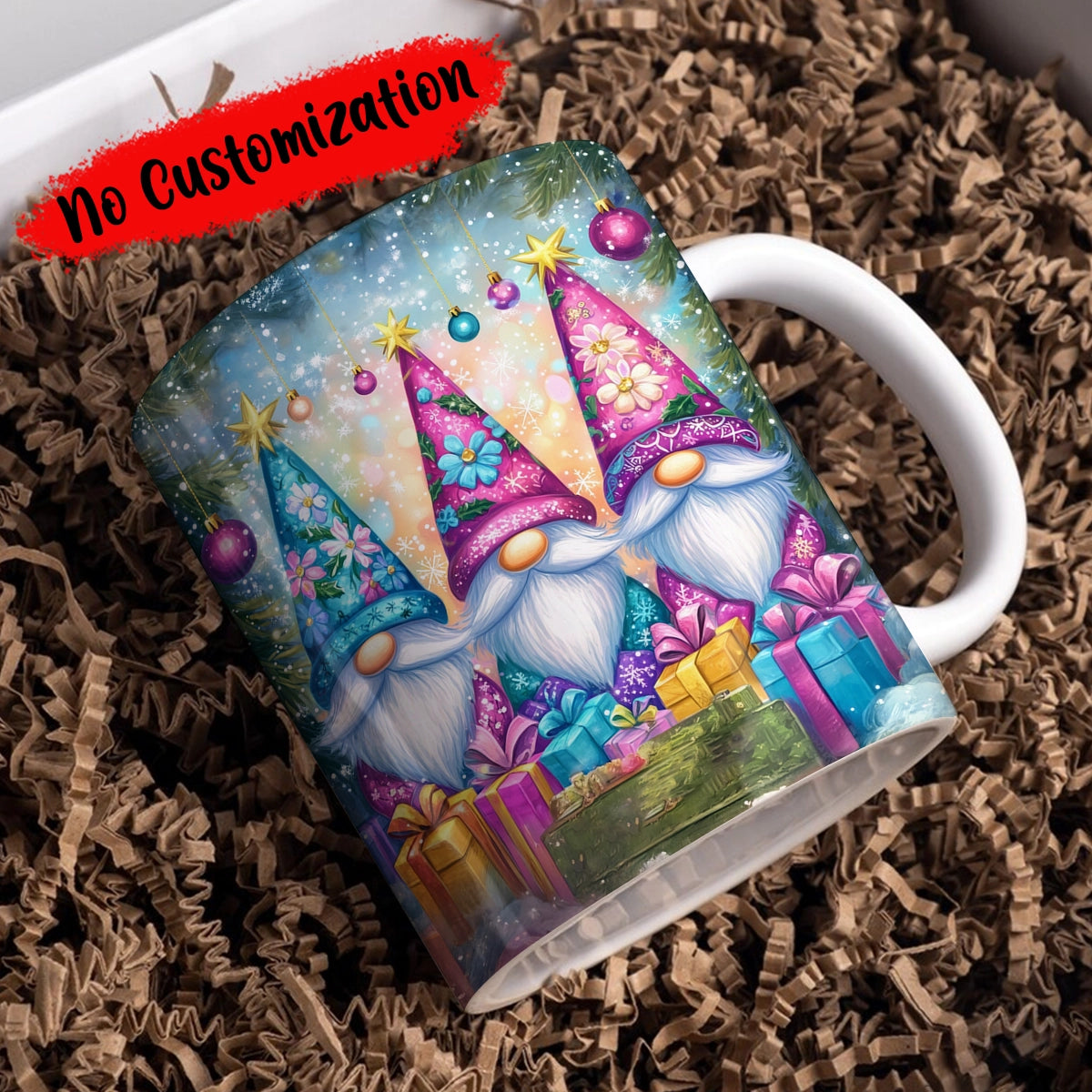 Mug en céramique Shineful Gnomes de Noël personnalisés