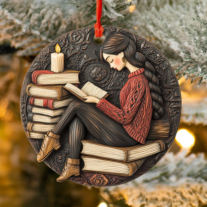 Shineful 2D Acrylic Ornament Cozy Reading Corner