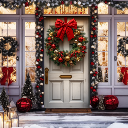 Shineful Door Cover Festive Christmas Door