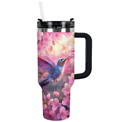 Shineful Tumbler Springtime Blossom Hummingbird