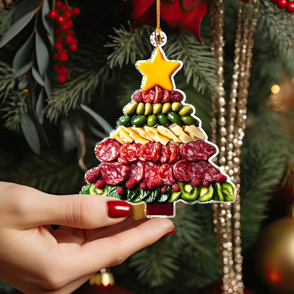 Shineful 2D Acrylic Ornament Charcuterie Christmas Tree