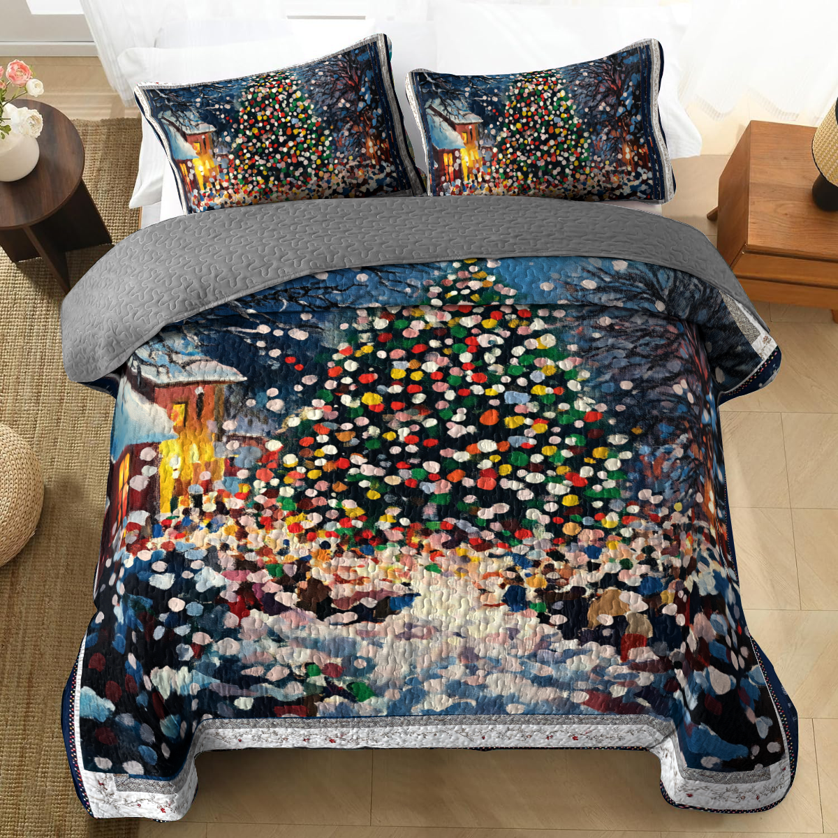 Shineful All Season Quilt 3-Piece Set - Whispers of Christmas Eve