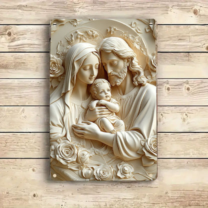 Shineful 2D Metal Sign Holy Familly