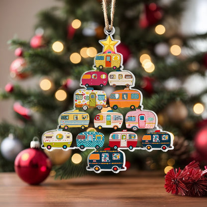 Shineful Acrylic Ornament Holiday Camper Adventure