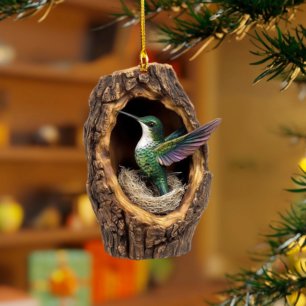 Shineful Acrylic Ornament Nestled Hummingbird