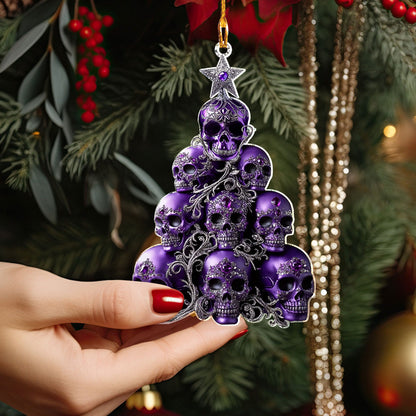 Shineful 2D Acrylic Ornament - Gothic Skullmas Tree