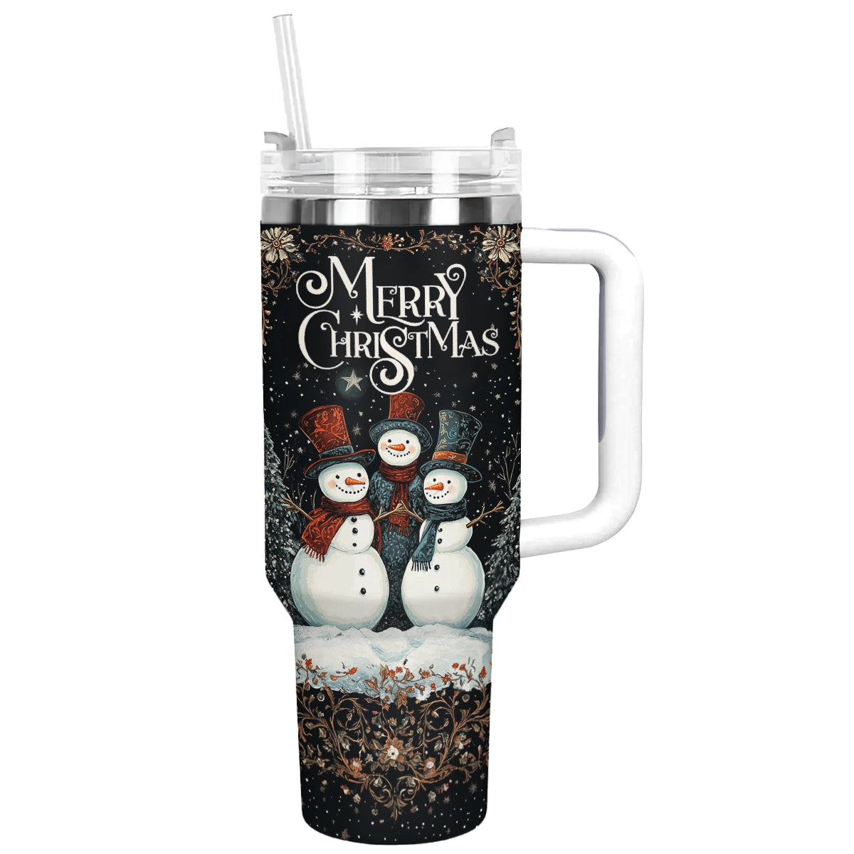 Shineful Tumbler Vibrant Christmas Night Of Snowmen