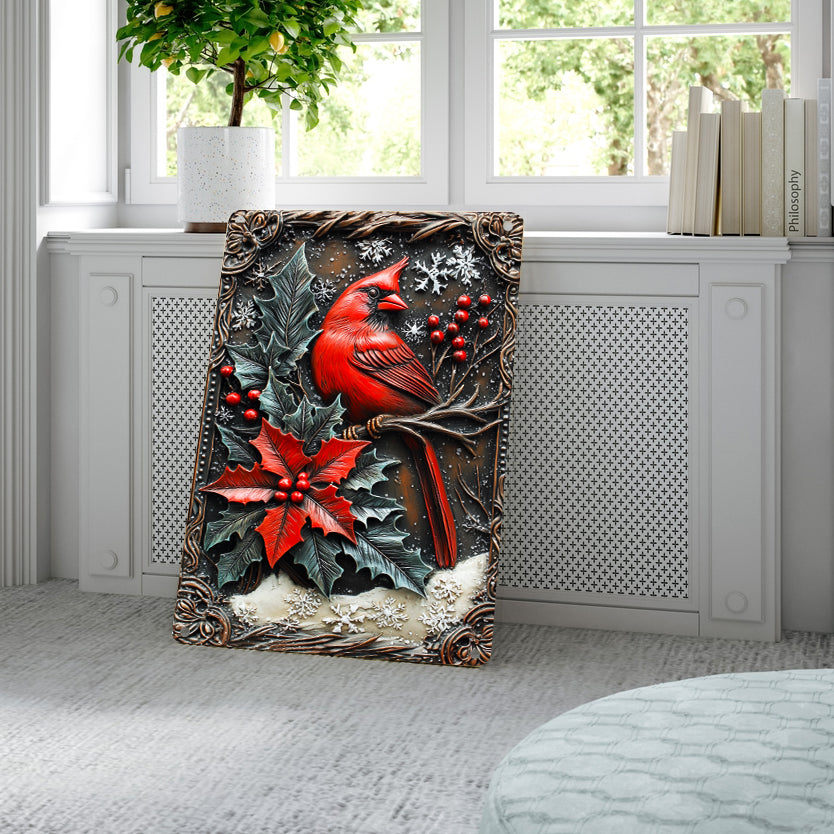 Shineful 2D Metal Sign Forest Cardinal