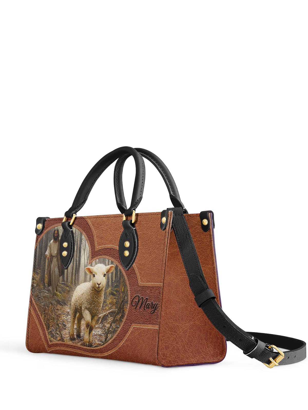 Shineful Leather Bag Personalized The Shepherd's Grace