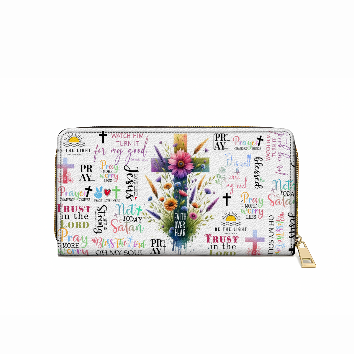 Glänzende Leder-Clutch mit Trageriemen Holy Chic