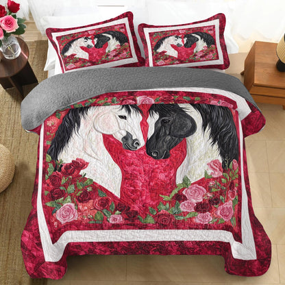 Shineful All Season Quilt 3-Piece Set Heartfelt Harmony Horse