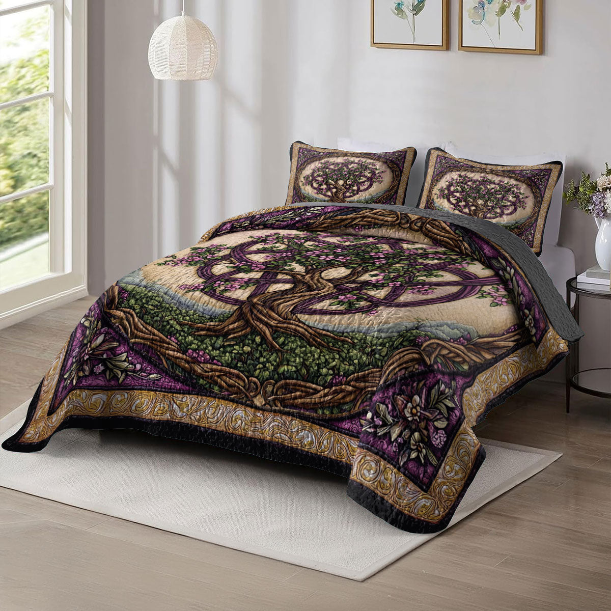 Shineful All Season Quilt 3-Piece Set Vitality Blossom