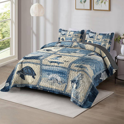 Shineful All Season Quilt 3-Piece Set Ocean Dreams