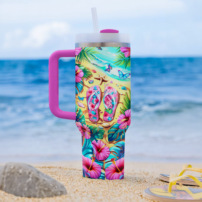 Shineful Tumbler Tropical Pink Flipflop