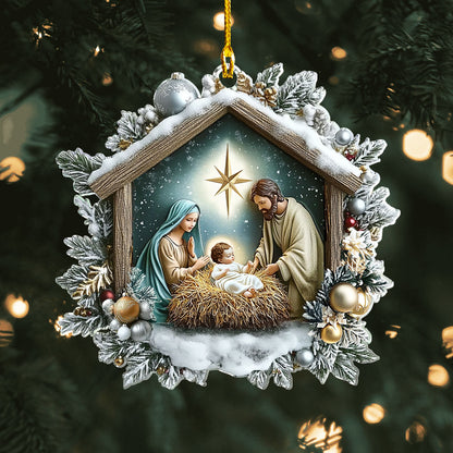 Shineful 2D Acrylic Ornament - Holy Family's Star of Peace