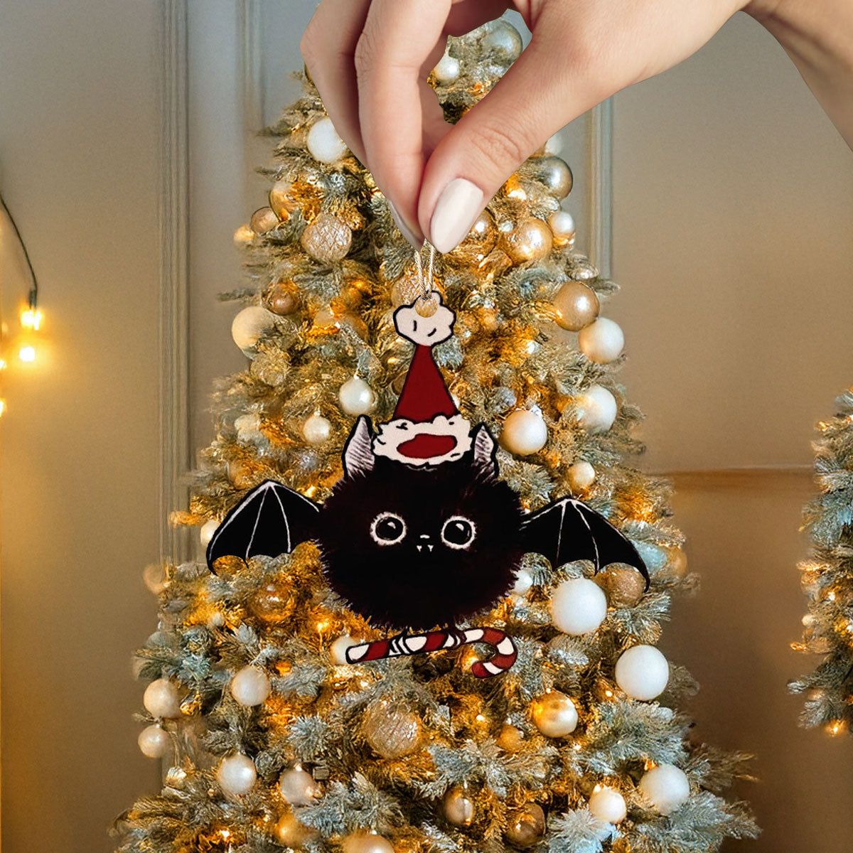 Shineful 2D Acrylic Ornament - Christmas Bat