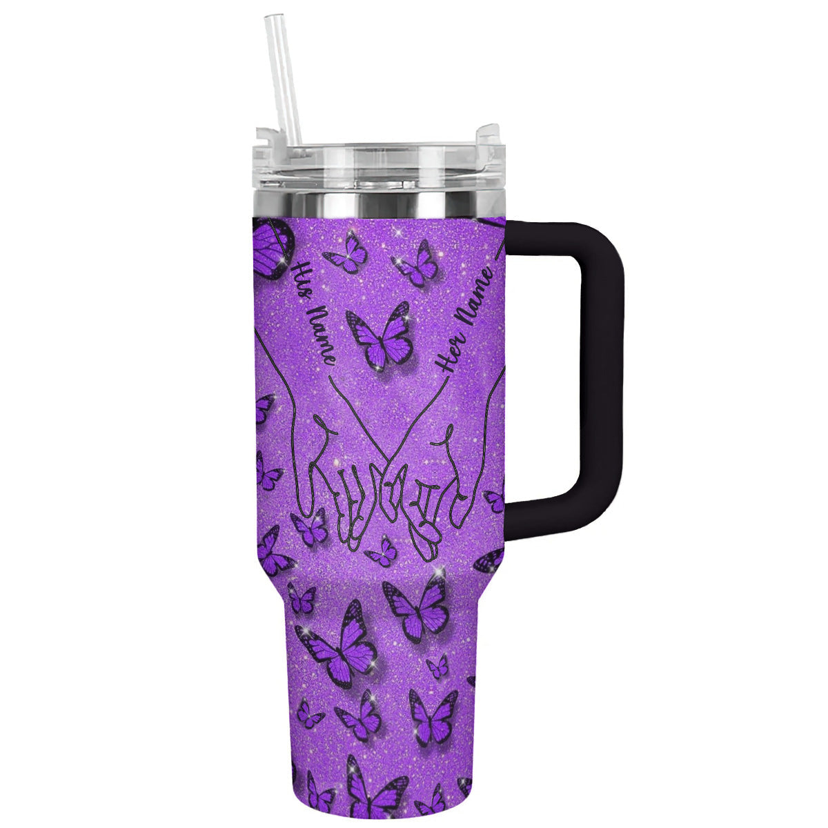 Butterfly 40 Oz Shineful™ Tumbler Personalized Together Forever Mn8 40Oz