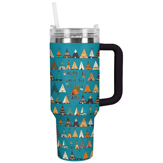 Camping Shineful™ Tumbler Home Is Camp Mn8