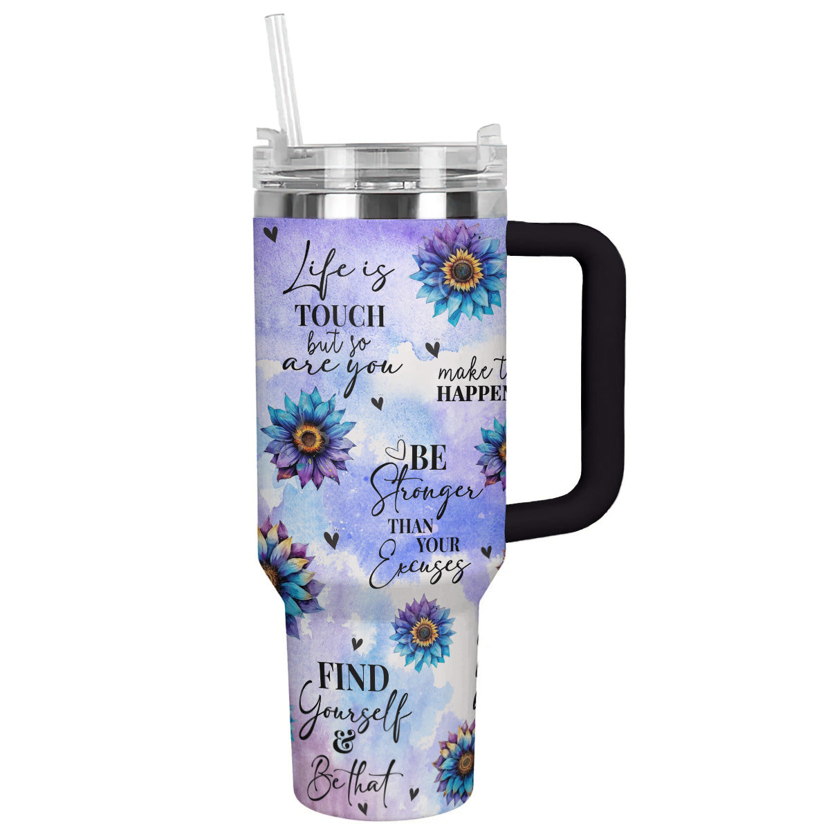 Flower 40 Oz Shineful™ Tumbler Inspiration Mn8 40Oz