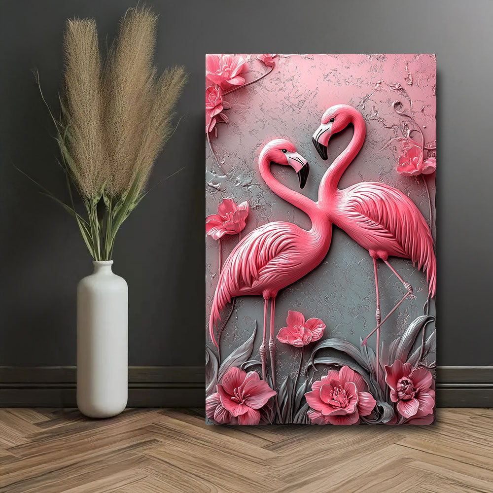 Shineful 2D Metal Sign Pink Flamingo