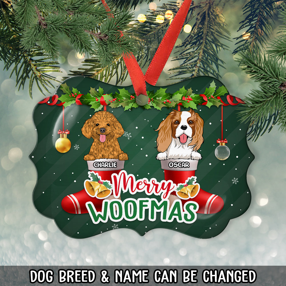 Merry Woofmas - Shinefulgift® Perzonalized Aluminium Ornament